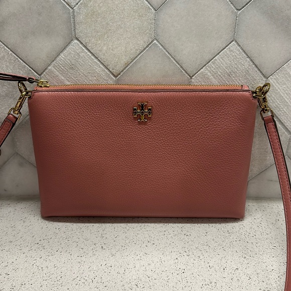 Tory Burch pink Kira crossbody bag adjustable detachable strap gold hardware - Picture 4 of 16